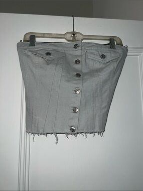 Zara Denim Corset Top size Medium 💖😎